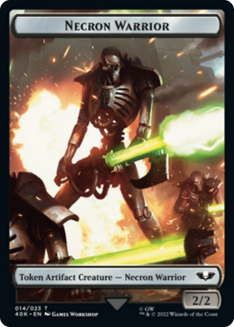 Necron Warrior // Insect Double-sided (Surge Foil) [Universes Beyond: Warhammer 40,000 Tokens] | GrognardGamesBatavia