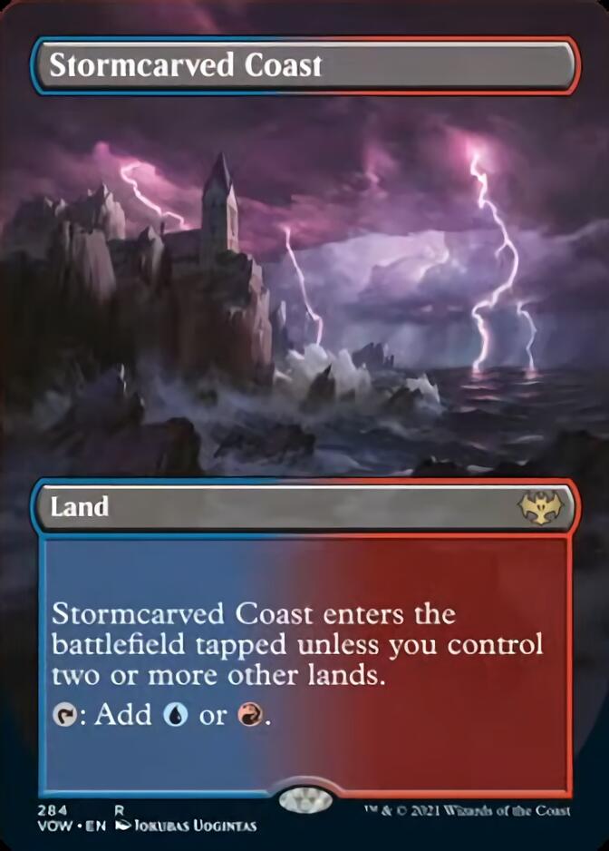 Stormcarved Coast (Borderless Alternate Art) [Innistrad: Crimson Vow] | GrognardGamesBatavia