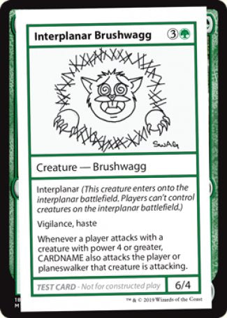 Interplanar Brushwagg (2021 Edition) [Mystery Booster Playtest Cards] | GrognardGamesBatavia