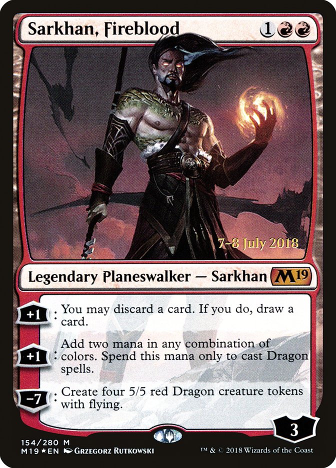 Sarkhan, Fireblood [Core Set 2019 Prerelease Promos] | GrognardGamesBatavia