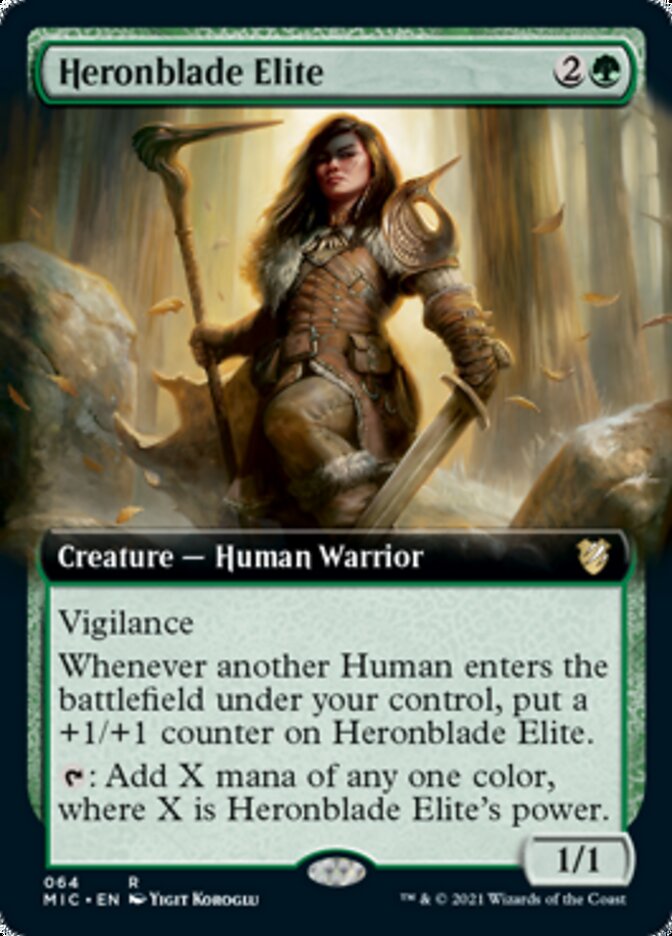 Heronblade Elite (Extended Art) [Innistrad: Midnight Hunt Commander] | GrognardGamesBatavia