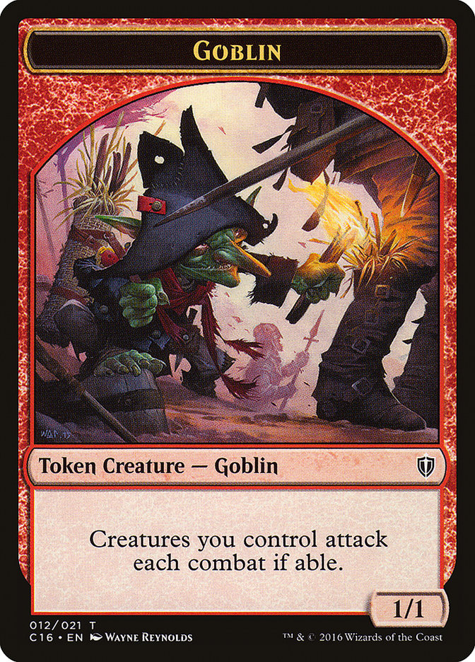 Goblin // Zombie Double-Sided Token [Commander 2016 Tokens] | GrognardGamesBatavia