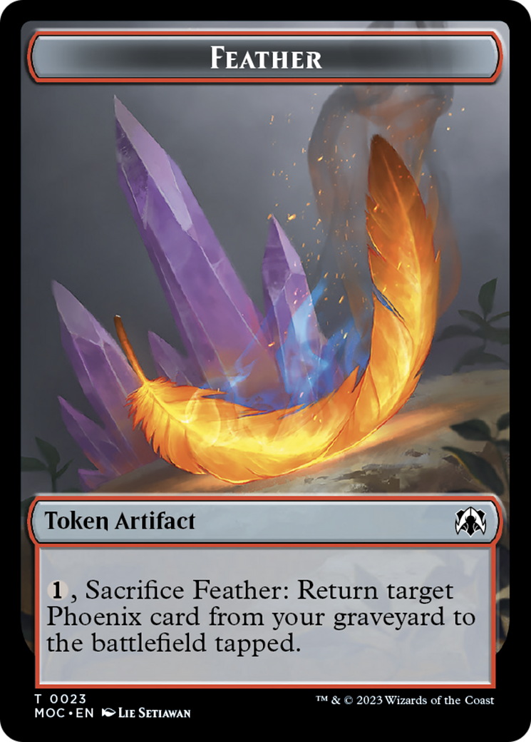 Feather // Servo Double-Sided Token [March of the Machine Commander Tokens] | GrognardGamesBatavia