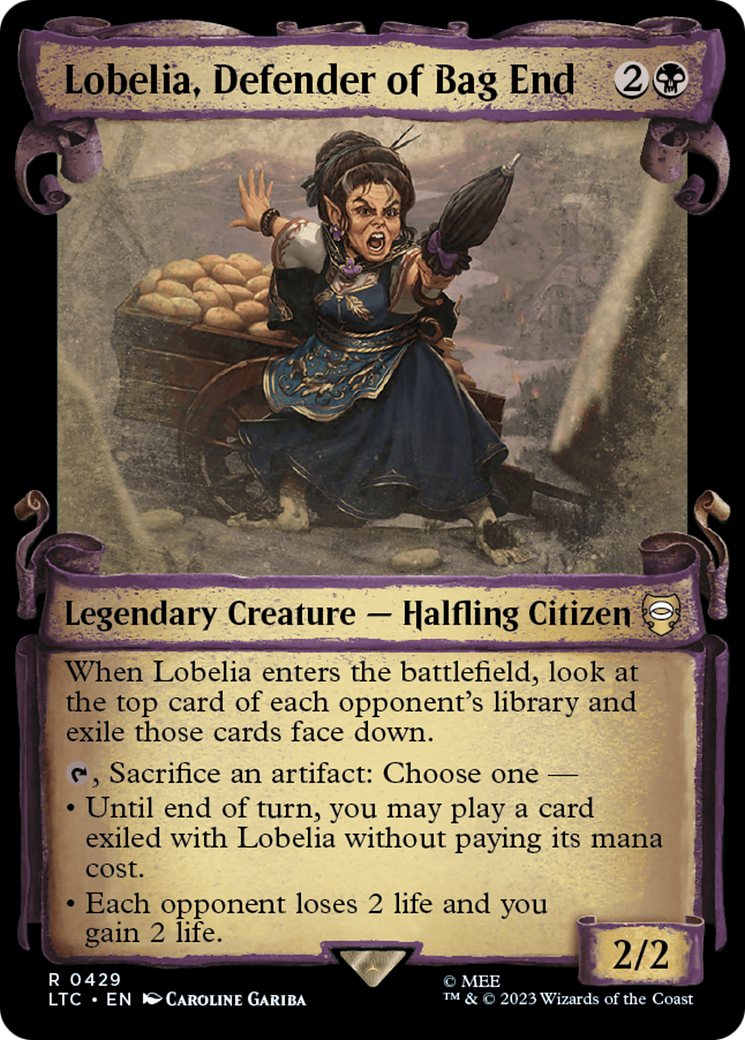 Lobelia, Defender of Bag End [The Lord of the Rings: Tales of Middle-Earth Commander Showcase Scrolls] | GrognardGamesBatavia