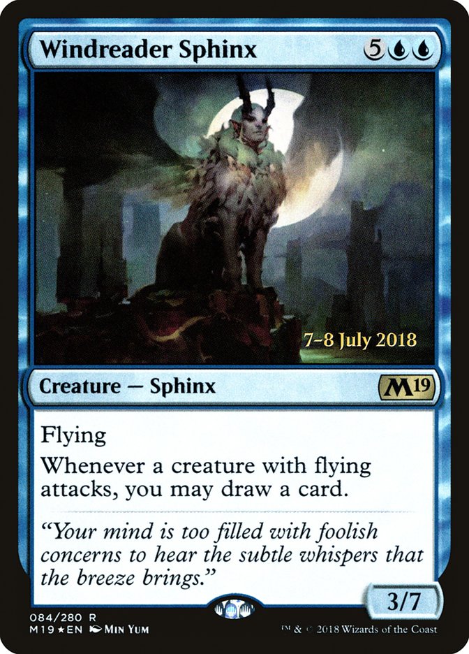 Windreader Sphinx [Core Set 2019 Prerelease Promos] | GrognardGamesBatavia