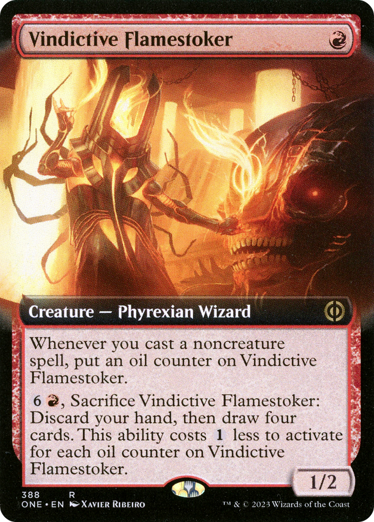 Vindictive Flamestoker (Extended Art) [Phyrexia: All Will Be One] | GrognardGamesBatavia