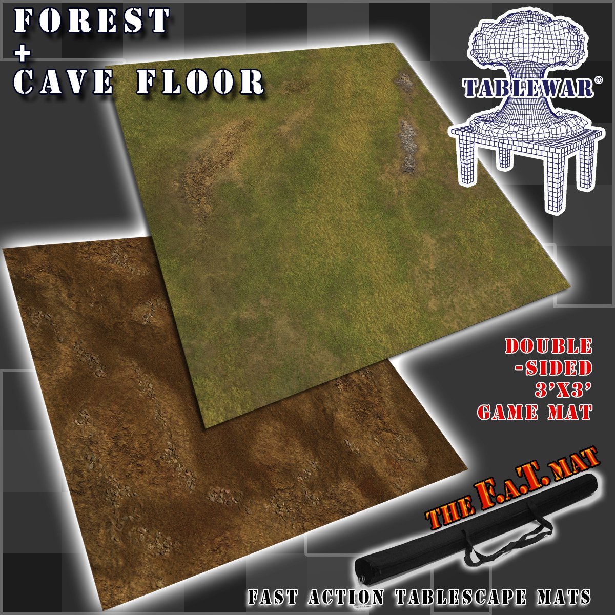 FAT Mat Forest + Cave Floor  3' x 3' | GrognardGamesBatavia