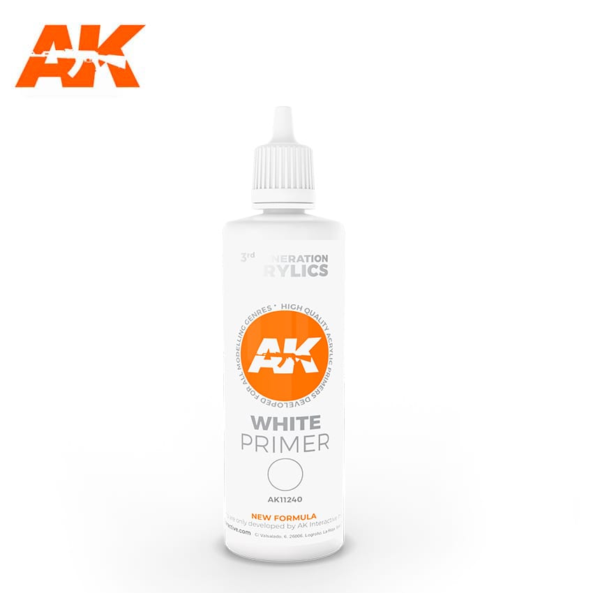 AK interactive White Primer 100ml | GrognardGamesBatavia