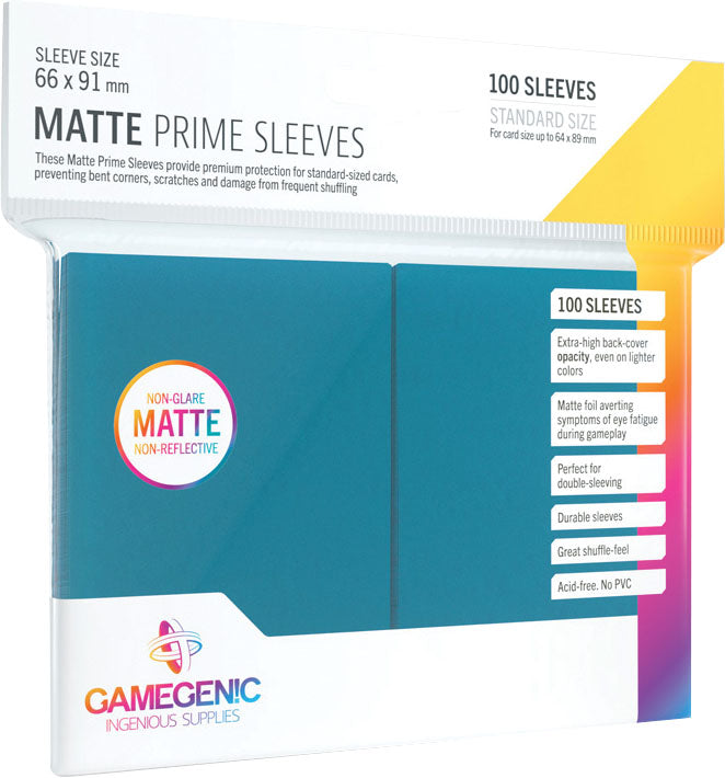 Gamegenic GG1028 Matte Prime Sleeves Blue | GrognardGamesBatavia