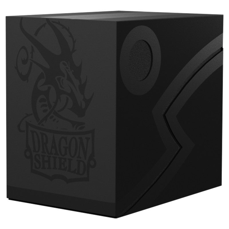 Dragon Shield Deckbox: Double Shell - Shadow Black/Black | GrognardGamesBatavia