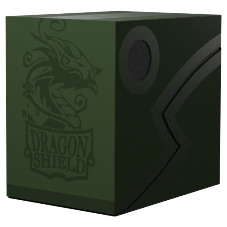Dragon Shield Deckbox: Double Shell - Forest Green/Black | GrognardGamesBatavia