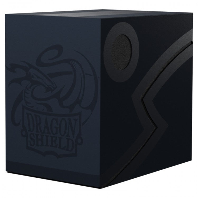 Dragon Shield Deckbox: Double Shell - Midnight Blue/Black | GrognardGamesBatavia