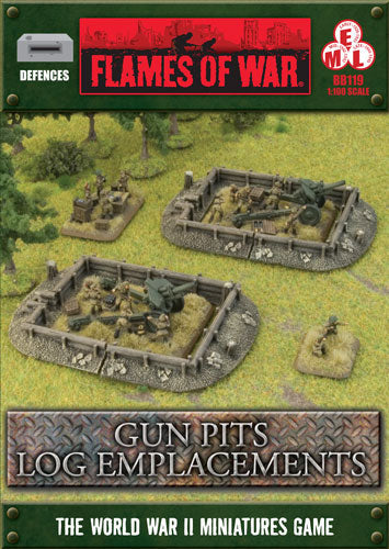 BB119 Log Emplacements - Gun Pit Markers | GrognardGamesBatavia
