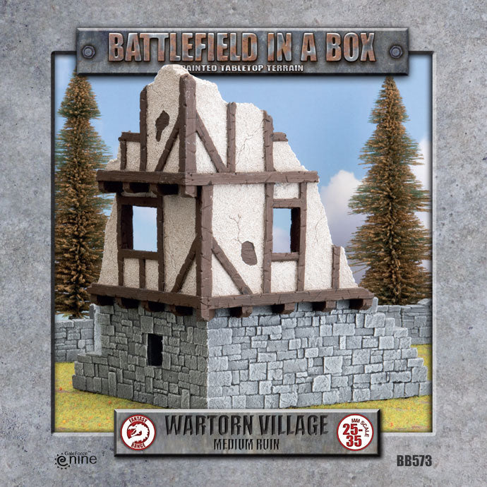 BB573 Wartorn Village - Medium Ruin | GrognardGamesBatavia