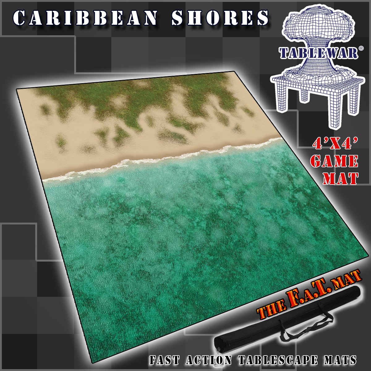 FAT MAT Caribbean Shores 4' x 4' | GrognardGamesBatavia