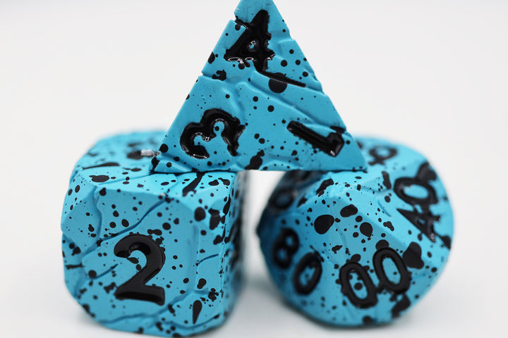 Foam Brain Games - Blue Quarry Metal 7pc Dice Set | GrognardGamesBatavia