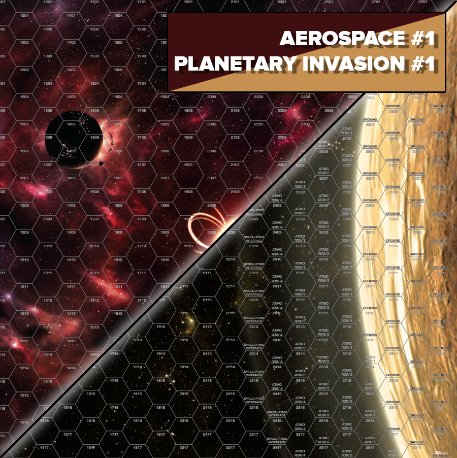 Battletech Map Premium Mat: Aerospace #1/Planetary Invasion #1 | GrognardGamesBatavia