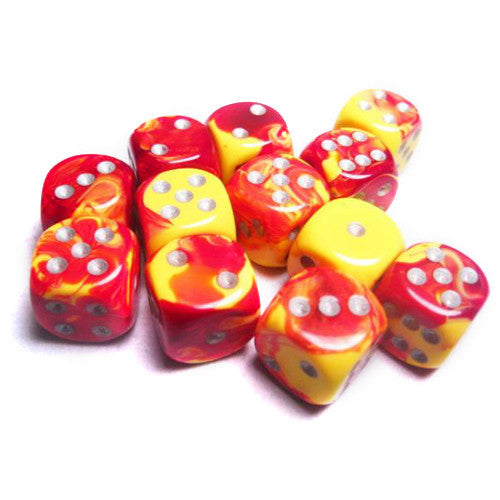 CHX26650 Gemini Red-Yellow/Silver 12 D6 | GrognardGamesBatavia