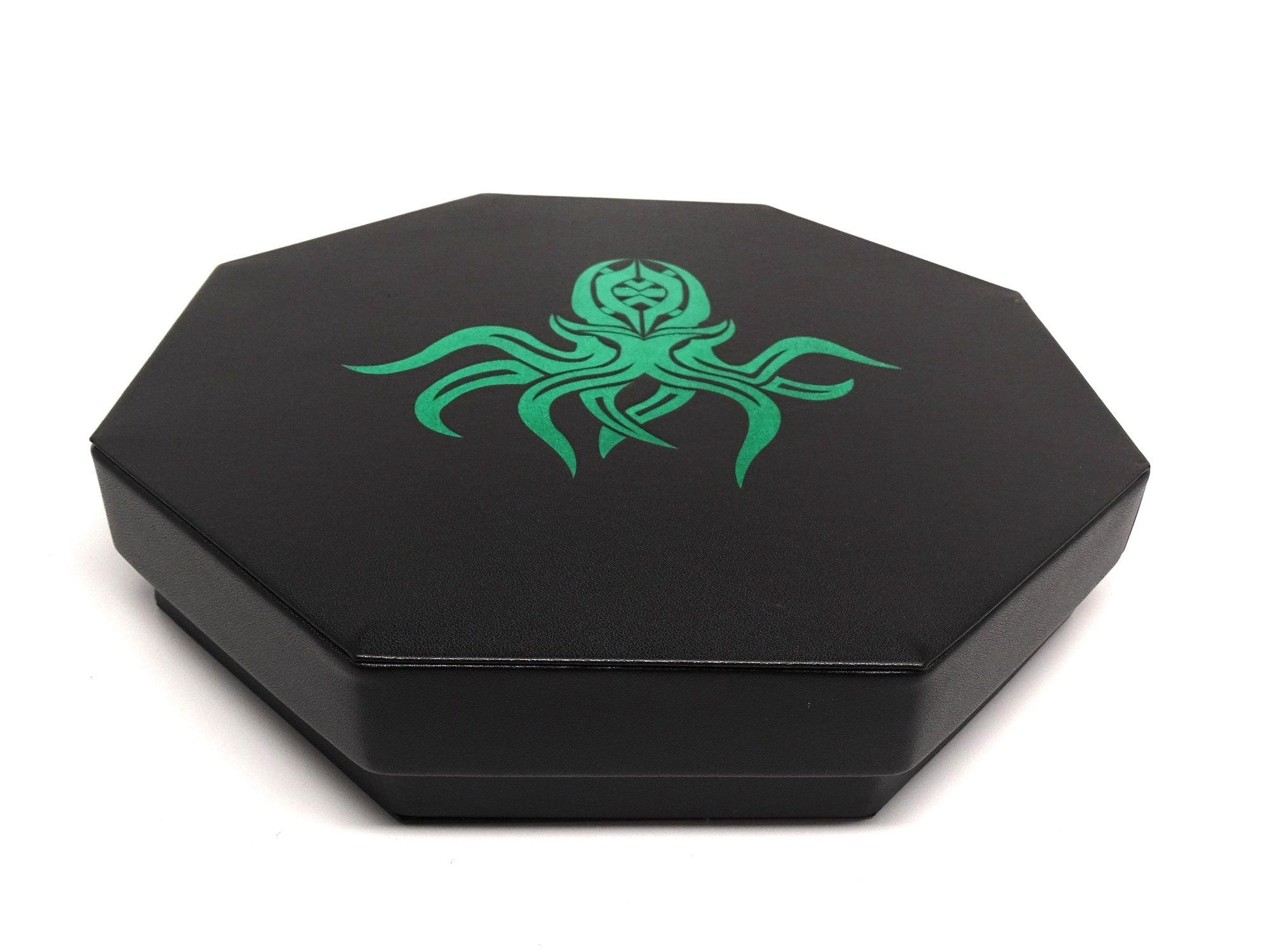 Green Cthulhu Dice Tray With Dice Staging Area and Lid | GrognardGamesBatavia