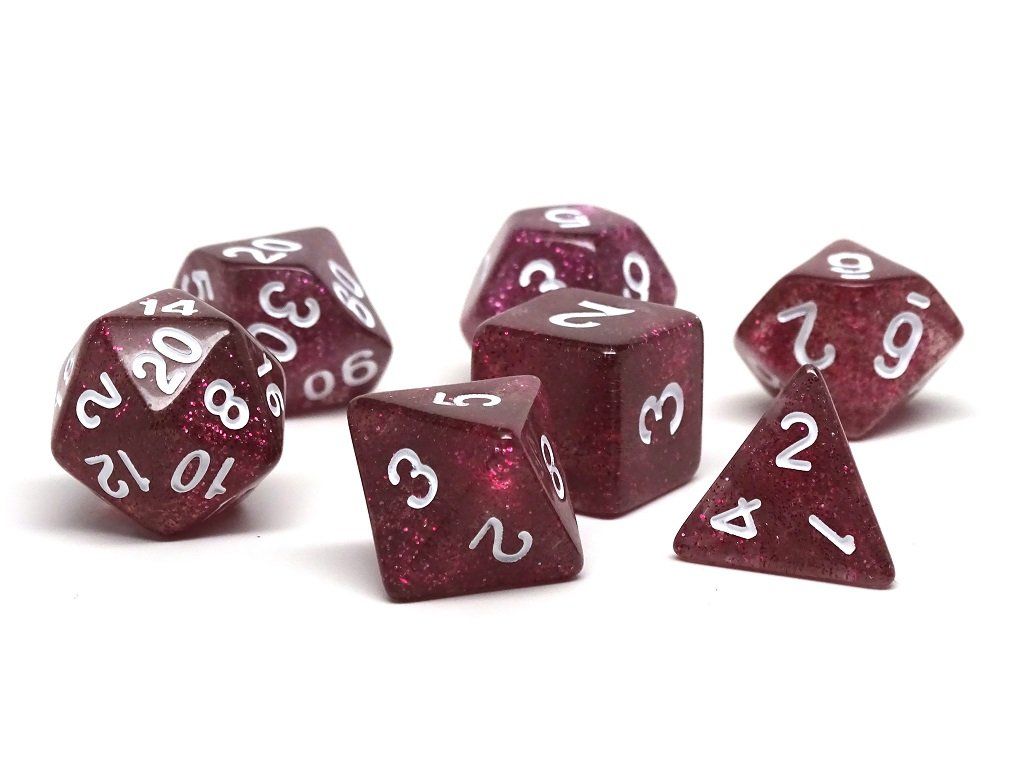 Easy Roller Dice: Dark Rose Galaxy 7pc Dice Set | GrognardGamesBatavia