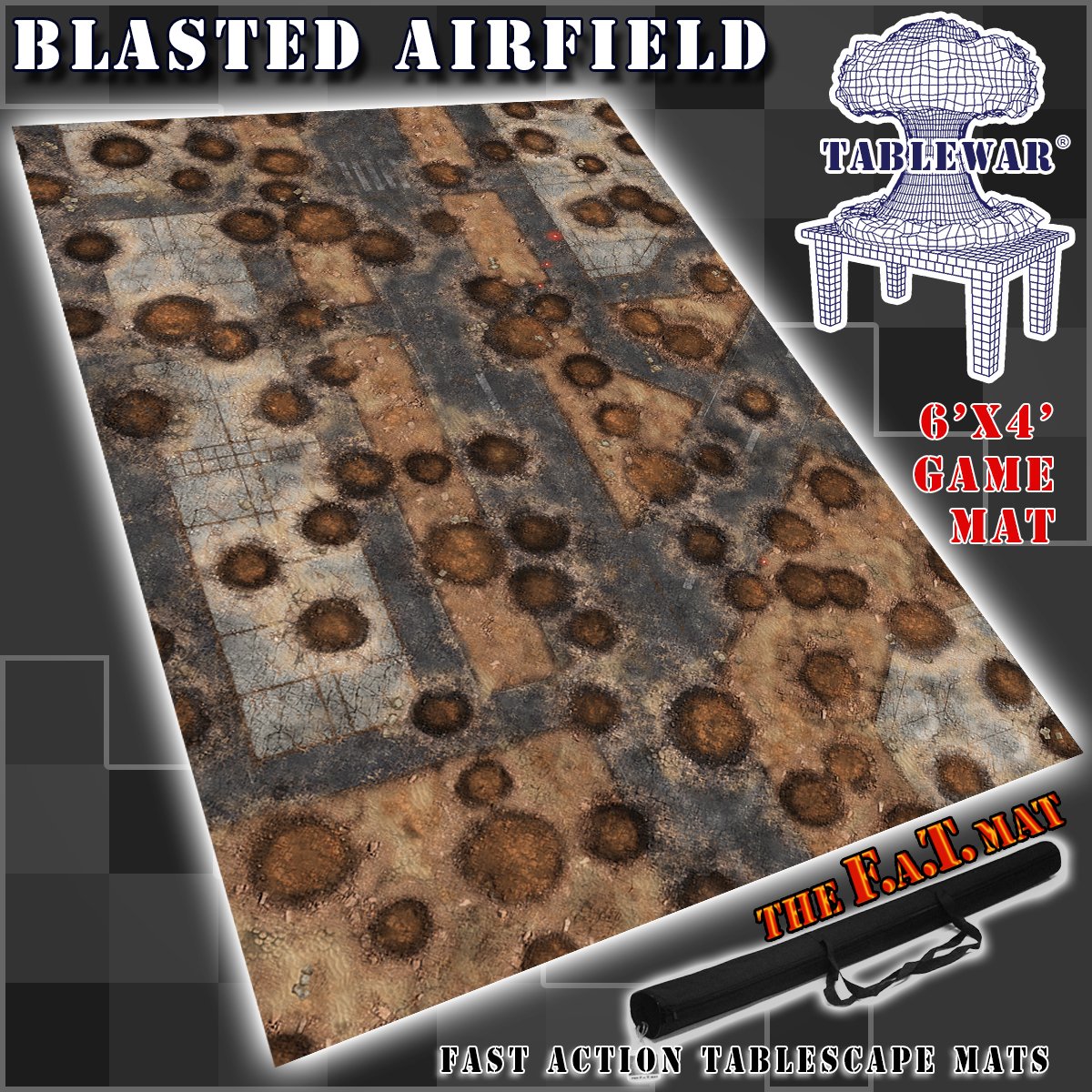 FAT MAT Blasted Airfield 6' x 4' | GrognardGamesBatavia