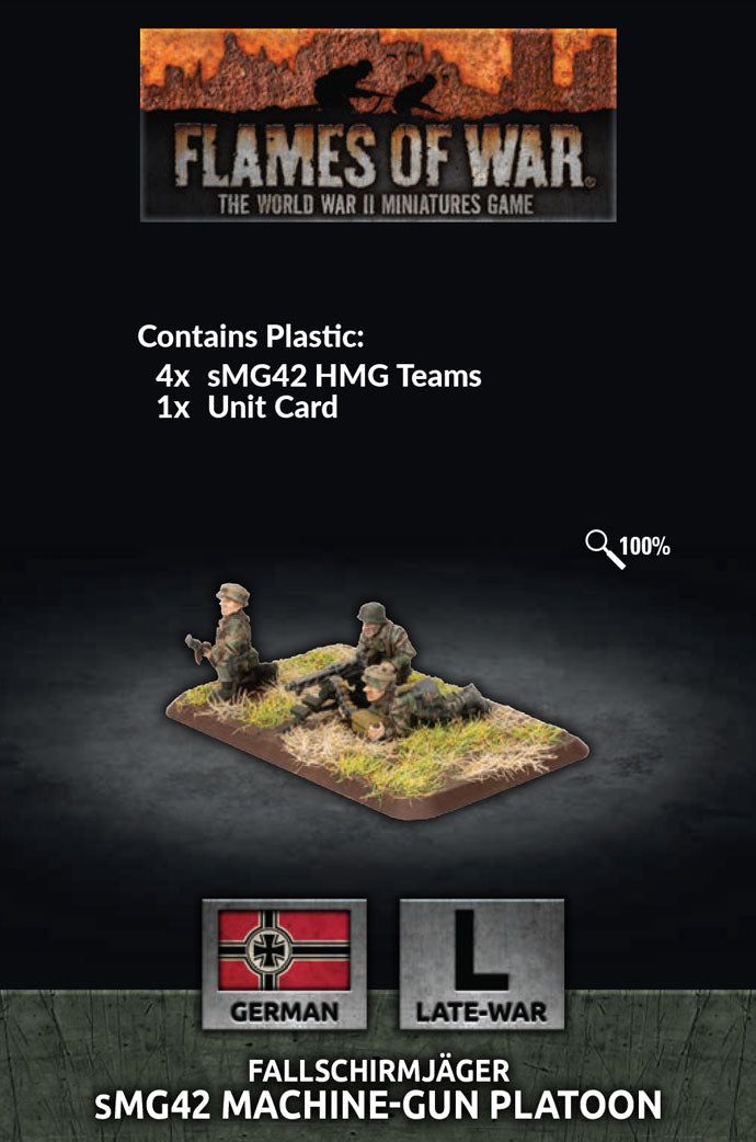 Fallschrimjager SMG42 Machine-gun Platoon: Flames of War | GrognardGamesBatavia