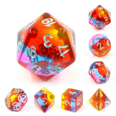 Foam Brain Games - Golden Time RPG Dice Set | GrognardGamesBatavia