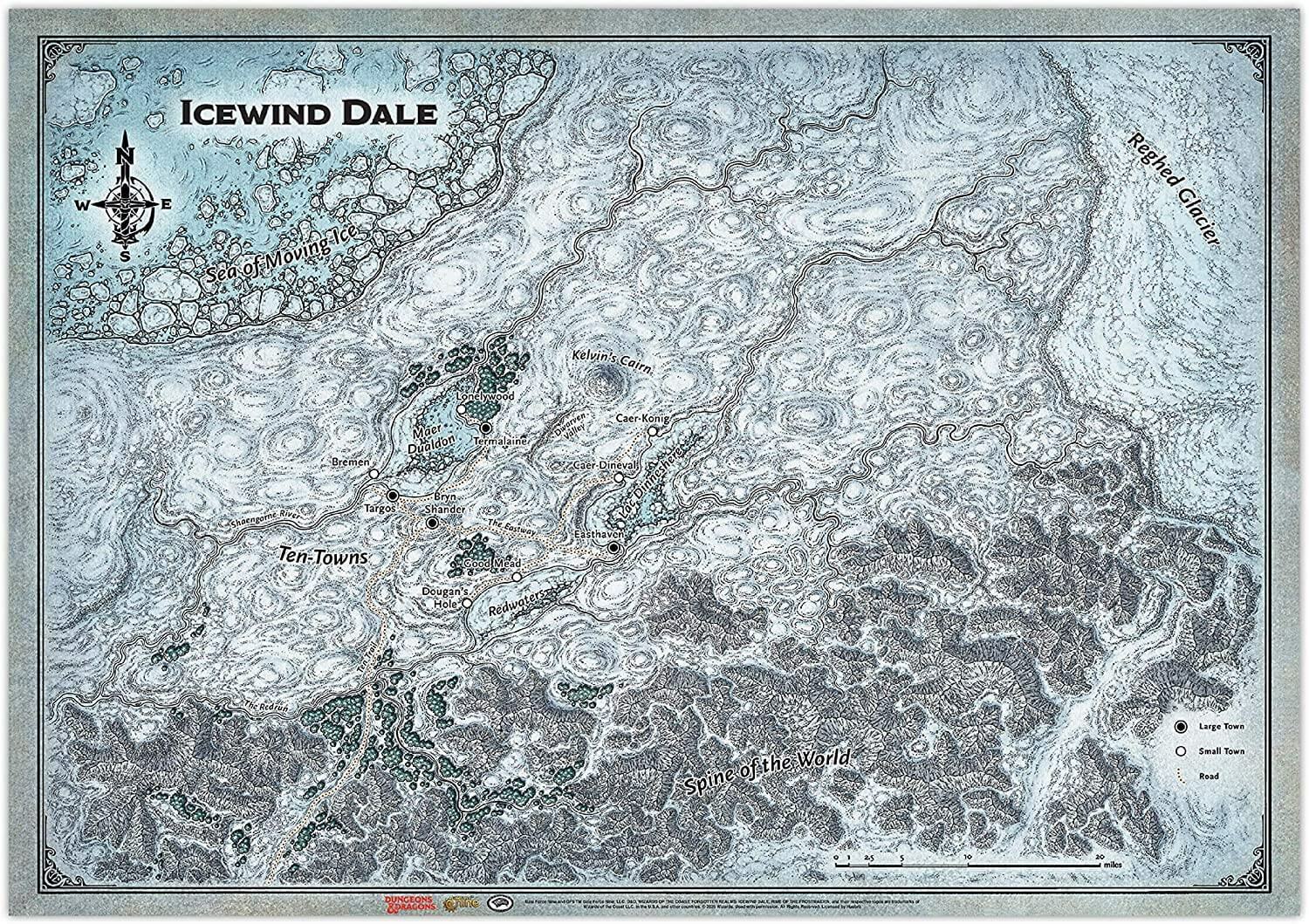 Gale Force 9 D&D Icewind Dale Map 21" x 30" | GrognardGamesBatavia