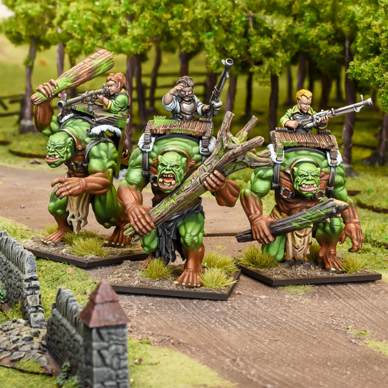 Kings of War Halfling Forest Troll Gunners Regiment | GrognardGamesBatavia