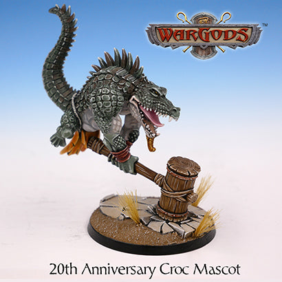 Wargods 20th Anniversary Croc Mascot | GrognardGamesBatavia