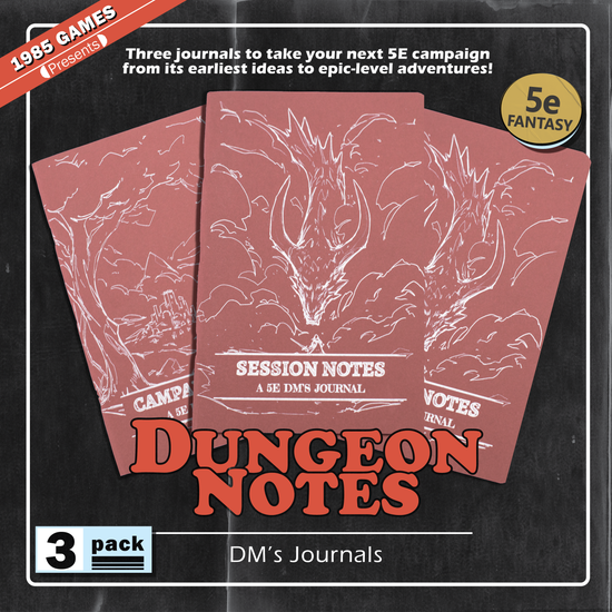 Dungeon Notes DM's Journal 3 pack - Red | GrognardGamesBatavia