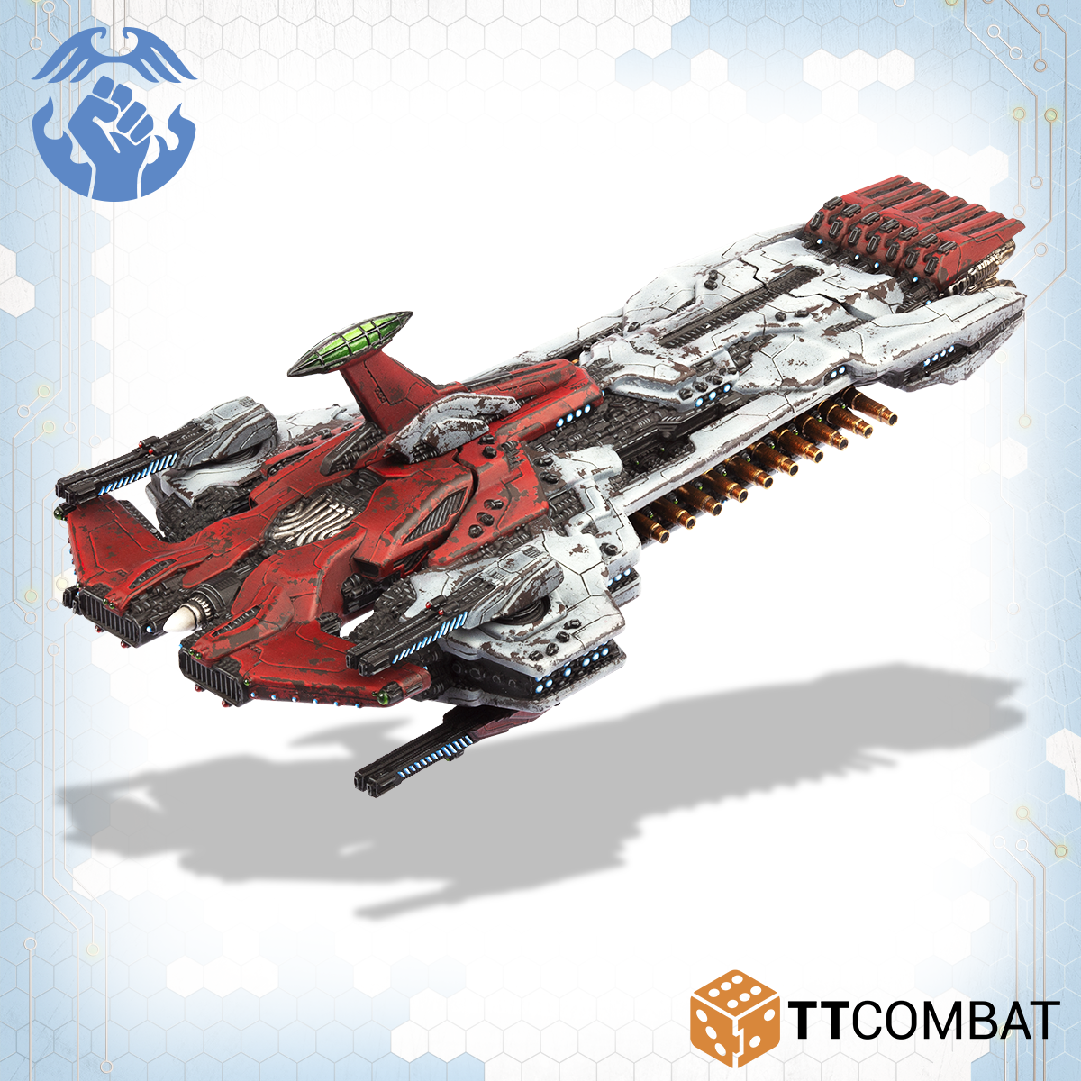 Dropfleet Commander: Resistance Trident Battleship | GrognardGamesBatavia