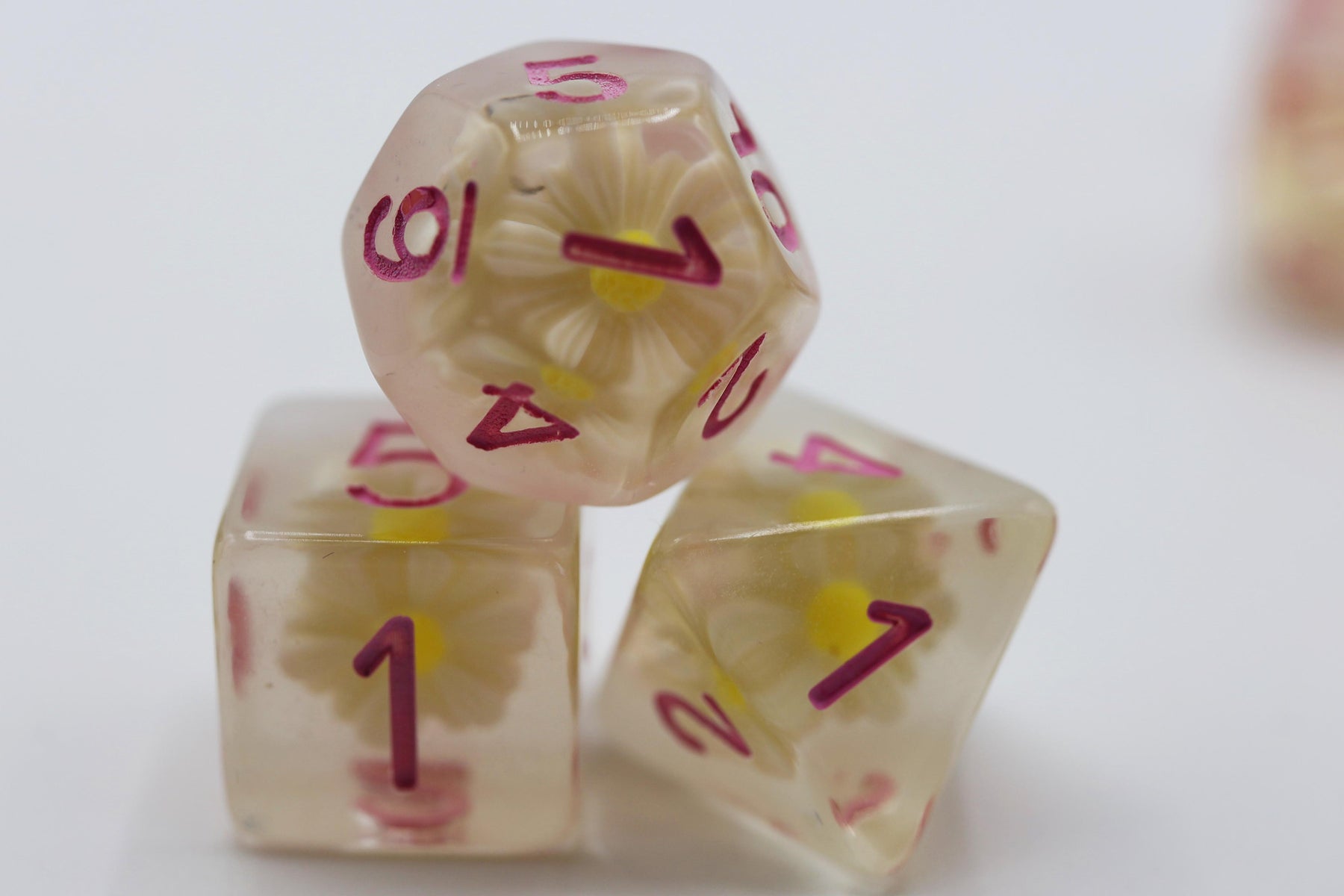 Foam Brain Games Spring Daisy RPG Dice Set | GrognardGamesBatavia