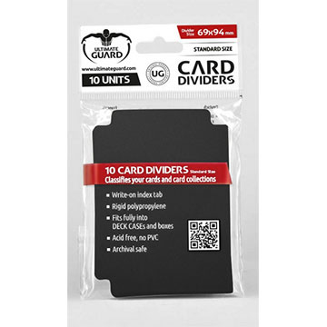 Ultimate Guard Card Dividers Black | GrognardGamesBatavia