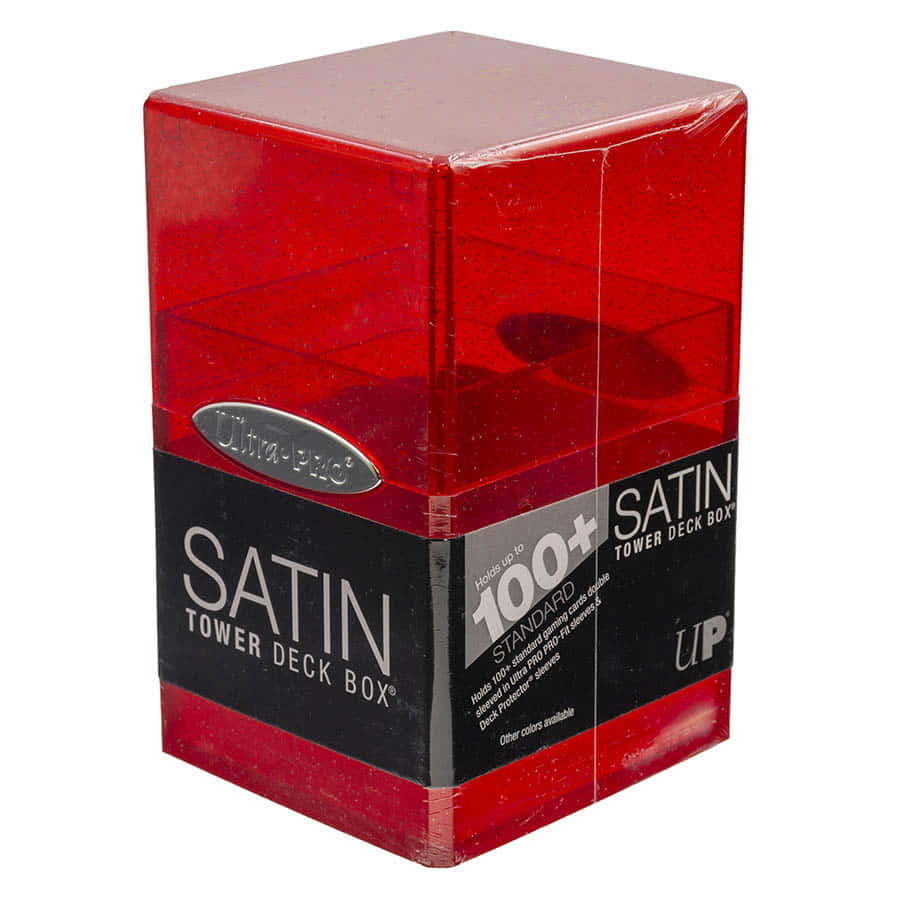 Ultra Pro Satin Tower Deck Box Glitter Red | GrognardGamesBatavia
