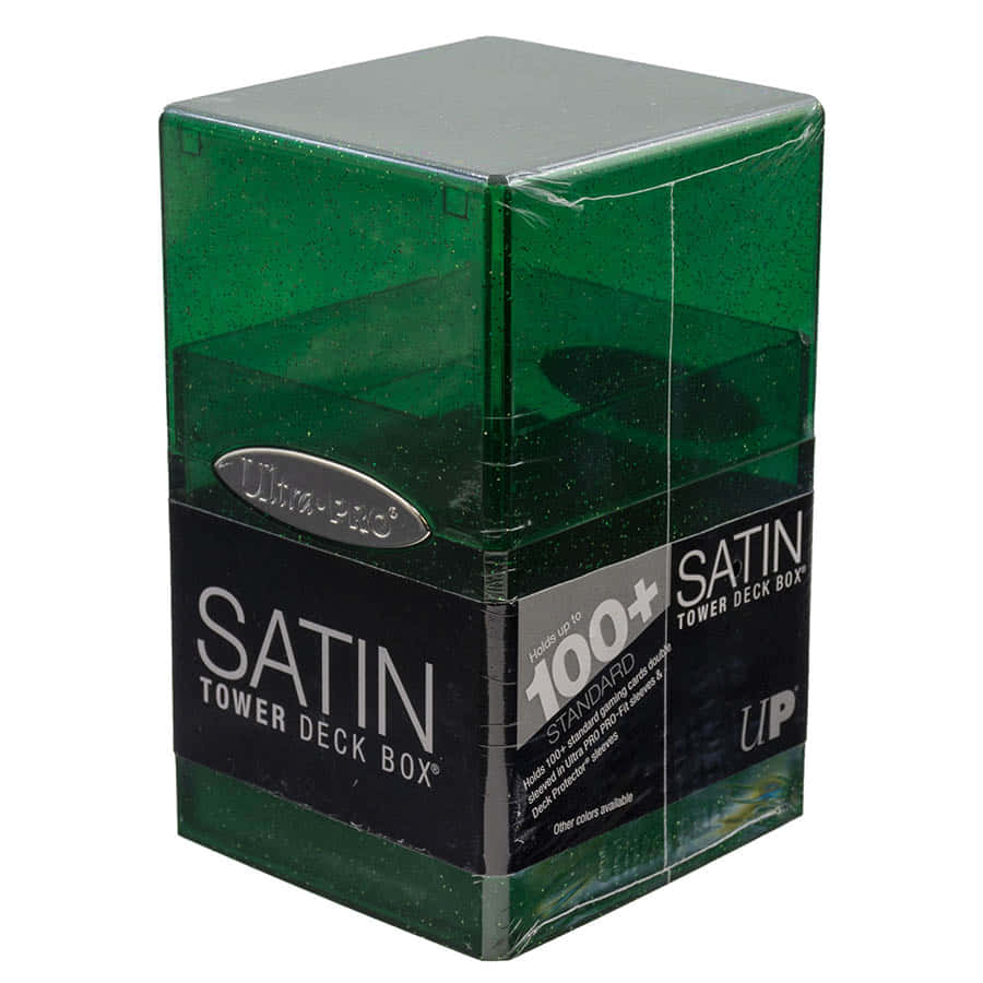 Ultra Pro Satin Tower Deck Box Glitter Green | GrognardGamesBatavia