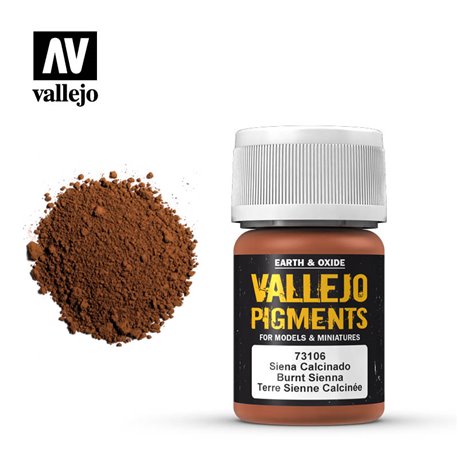 Vallejo Pigments Earth And Oxide Burnt Sienna 73.106 | GrognardGamesBatavia