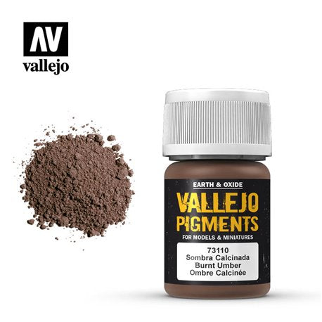 Vallejo Pigments Earth And Oxide Burnt Umber 73.110 | GrognardGamesBatavia