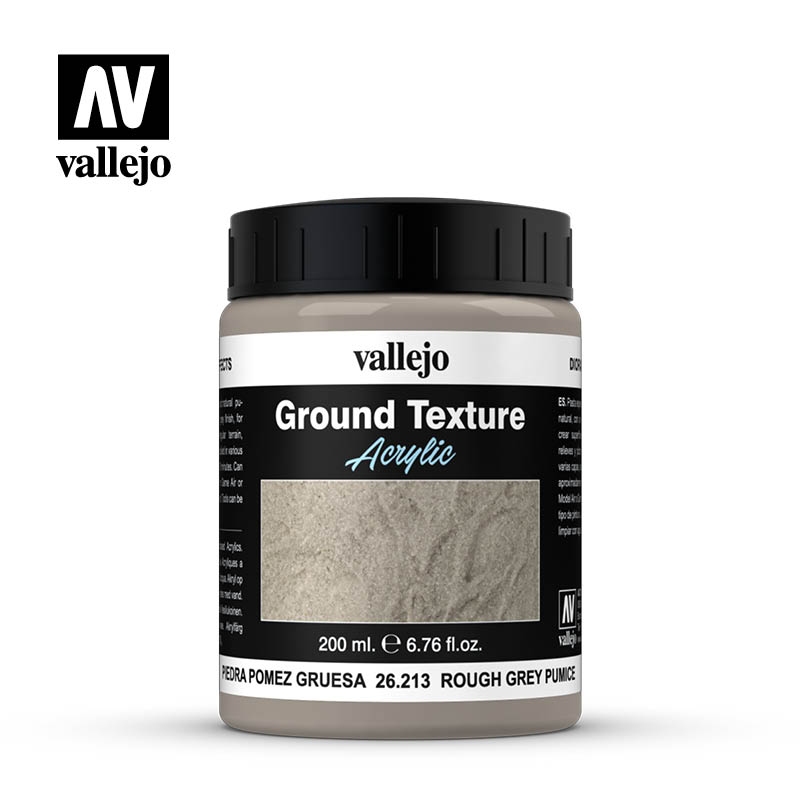 26.213 Acrylic Ground Texture 200 ml Rough Grey Pumice | GrognardGamesBatavia