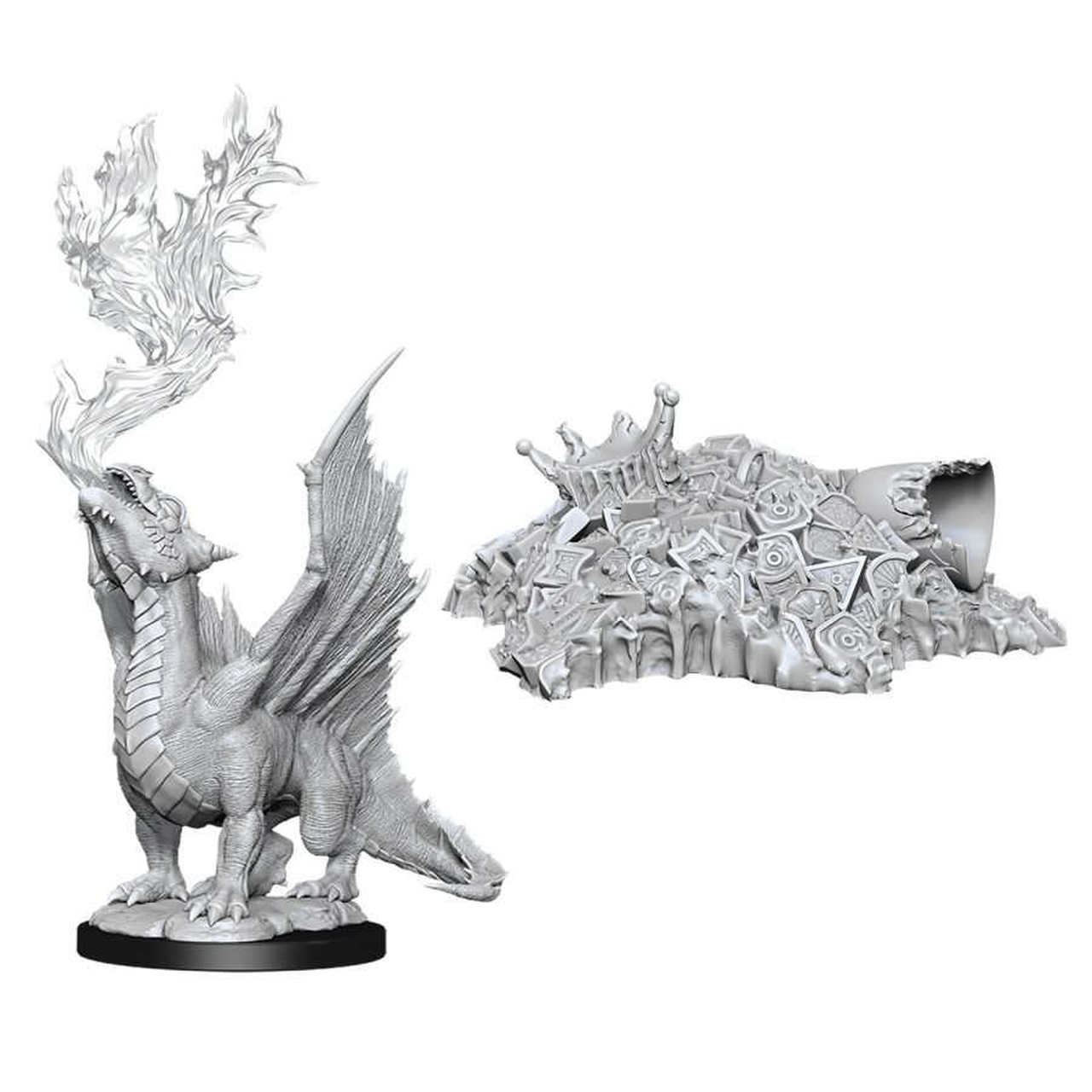 WizKids 900284 NMM Gold Dragon Wyrmling and treasure pile | GrognardGamesBatavia