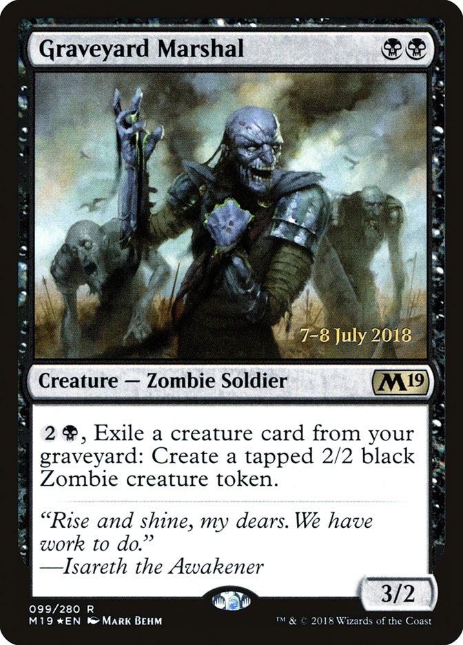 Graveyard Marshal [Core Set 2019 Prerelease Promos] | GrognardGamesBatavia