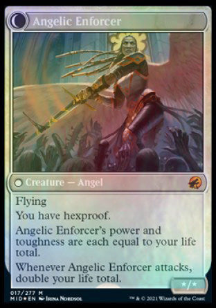 Enduring Angel // Angelic Enforcer [Innistrad: Midnight Hunt Prerelease Promos] | GrognardGamesBatavia