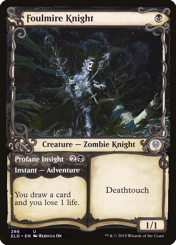 Foulmire Knight // Profane Insight (Showcase) [Throne of Eldraine] | GrognardGamesBatavia