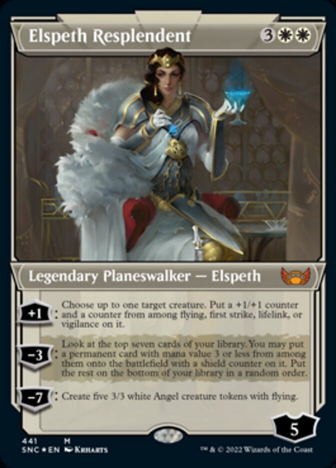 Elspeth Resplendent (Showcase Art Deco Foil Etched) [Streets of New Capenna] | GrognardGamesBatavia