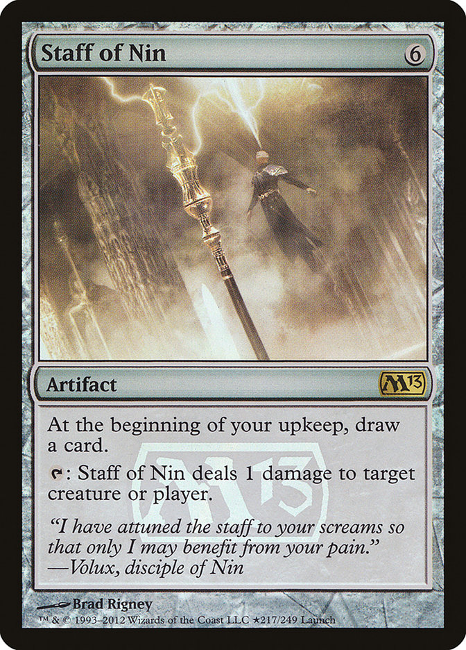 Staff of Nin [Magic 2013 Prerelease Promos] | GrognardGamesBatavia