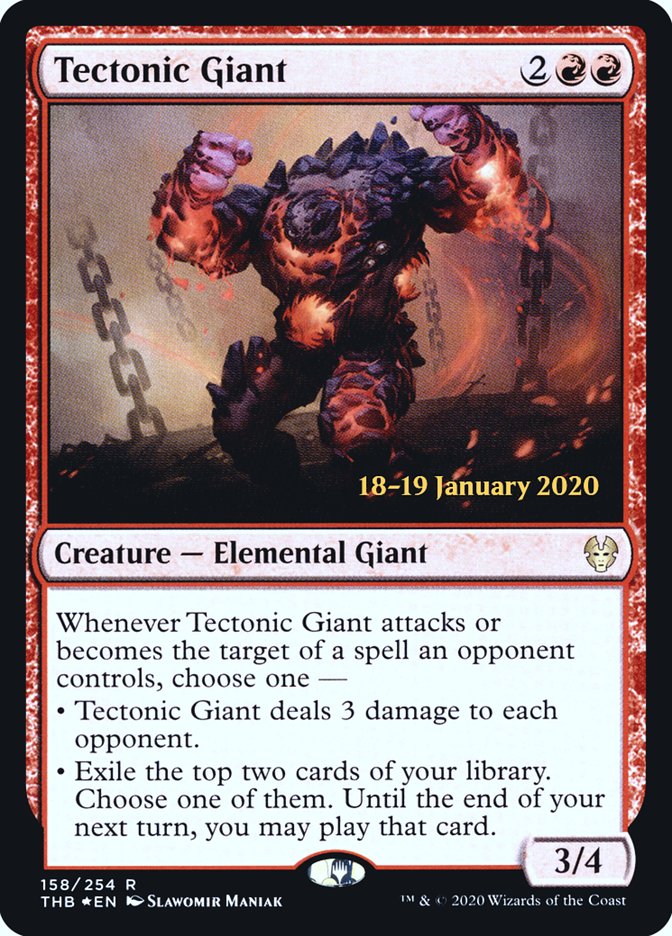 Tectonic Giant [Theros Beyond Death Prerelease Promos] | GrognardGamesBatavia