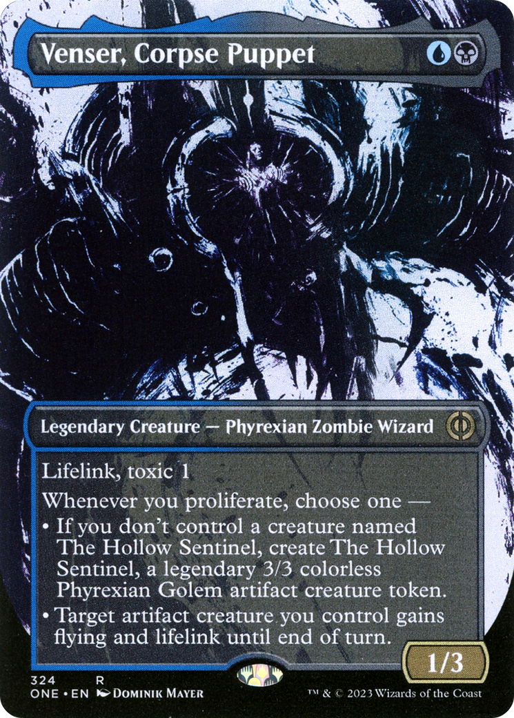 Venser, Corpse Puppet (Borderless Ichor) [Phyrexia: All Will Be One] | GrognardGamesBatavia