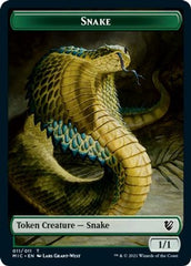 Spirit // Snake Double-Sided Token [Innistrad: Midnight Hunt Commander Tokens] | GrognardGamesBatavia