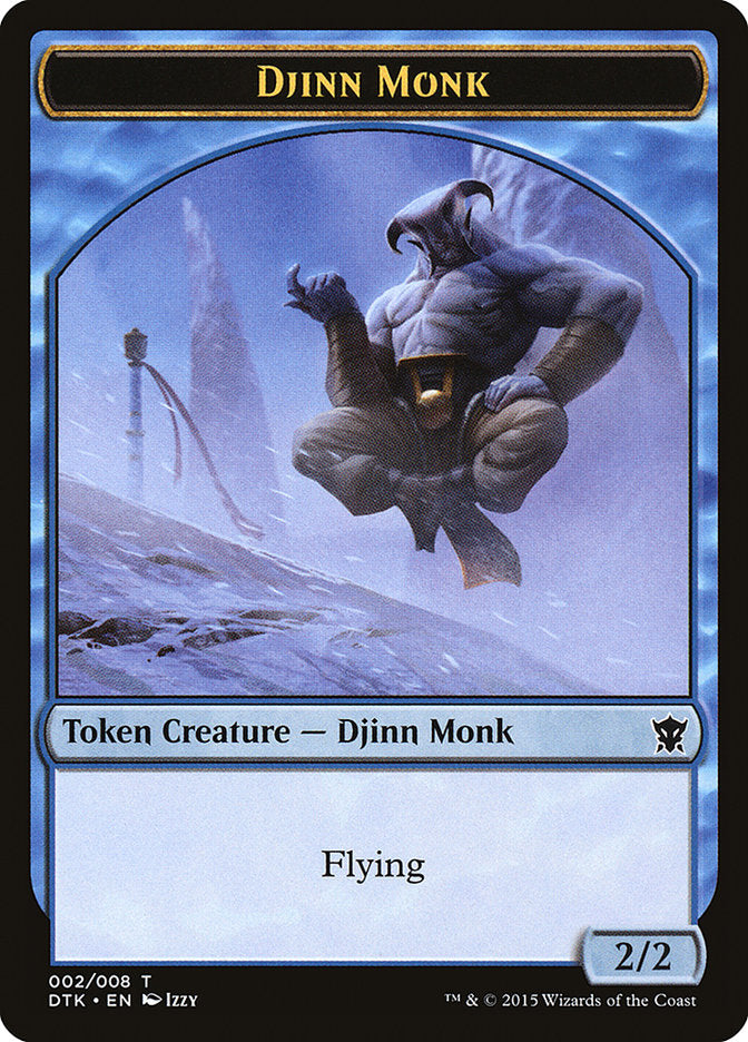 Djinn Monk Token [Dragons of Tarkir Tokens] | GrognardGamesBatavia