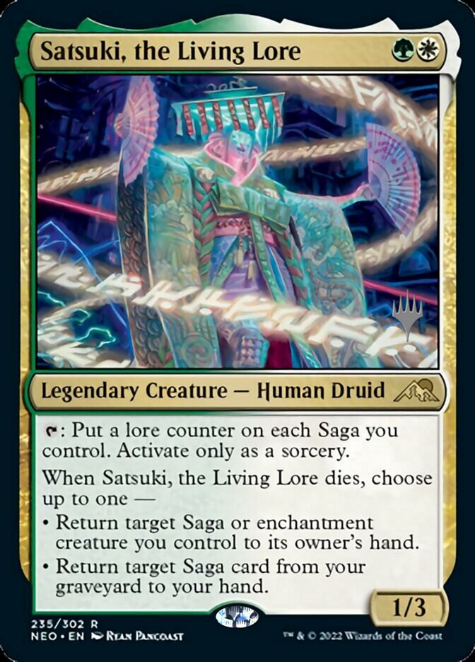 Satsuki, the Living Lore (Promo Pack) [Kamigawa: Neon Dynasty Promos] | GrognardGamesBatavia